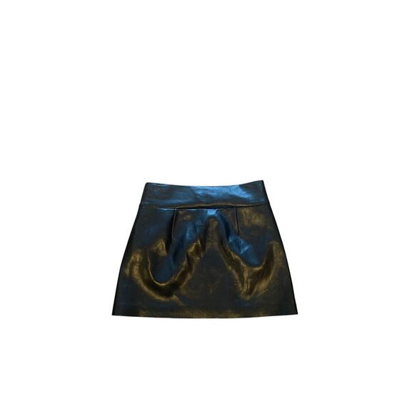 NWT Alice and Olivia Donald high rise faux leather mini skirt size 6 - Picture 11 of 14